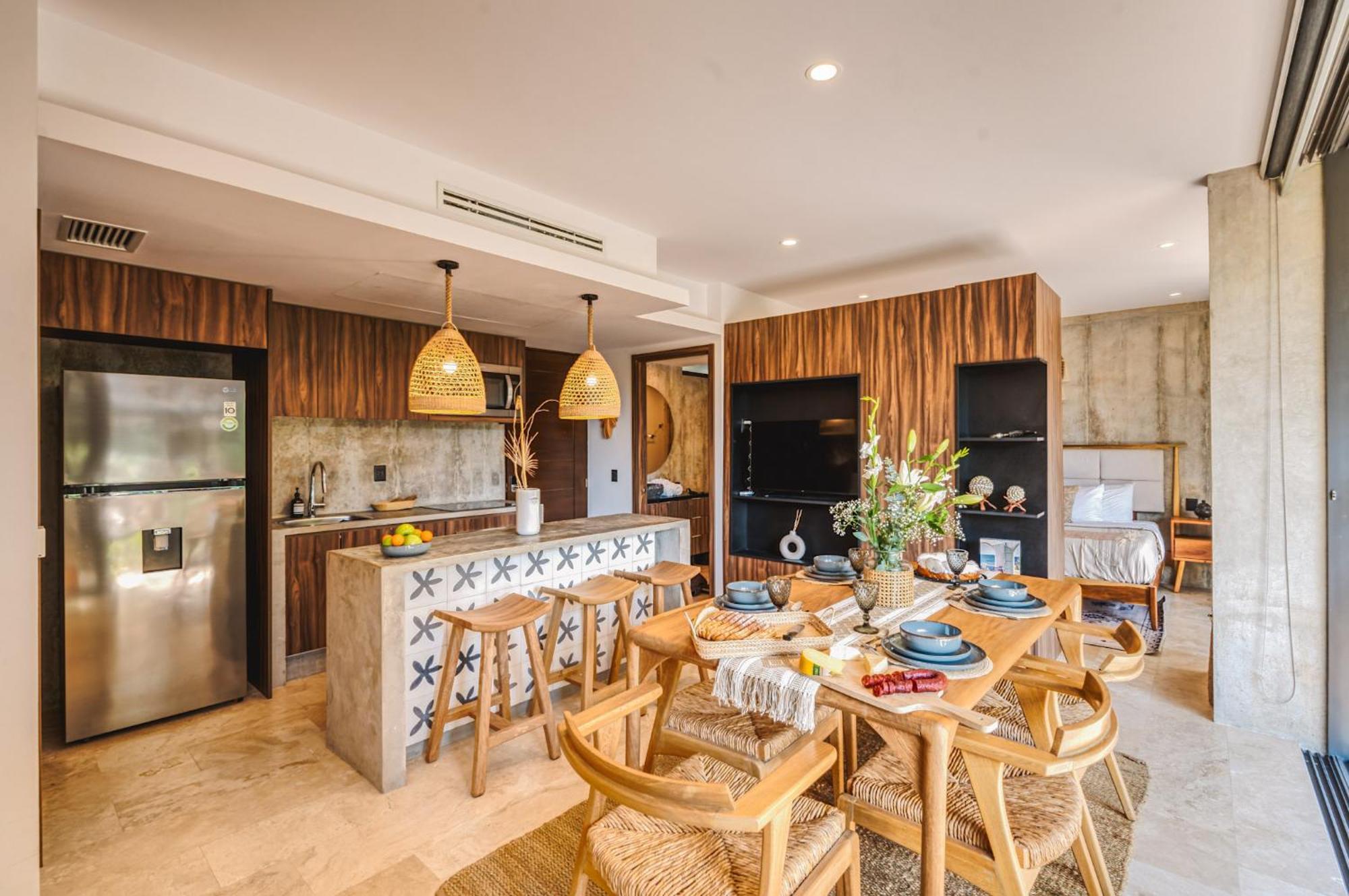 Classy 1br On Private Cenote Big Gym Roof Pool Apartment *